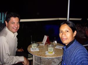 Vice-Consul Dr. Aldo Aguirre and Balam Soto enjoy the show at Wynn Las Vegas